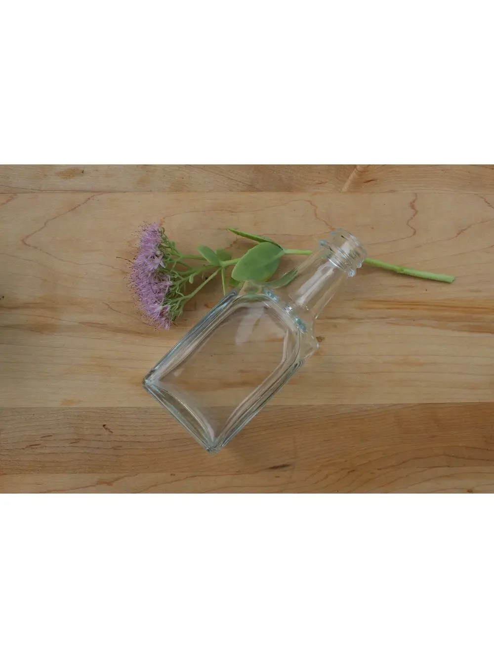 Simple Vintage Clear Glass Bottle / Flower Vase